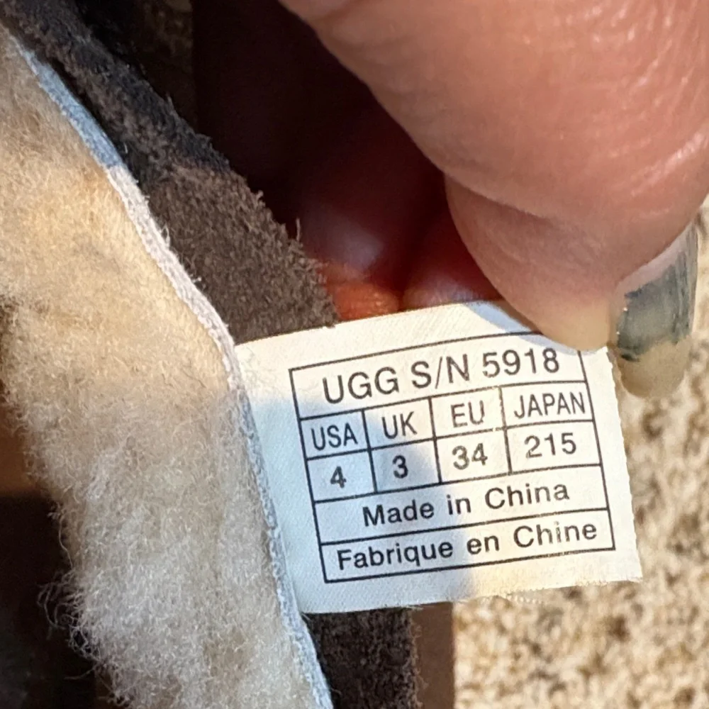 UGG Chocolate Suede Boots with Fur Lining